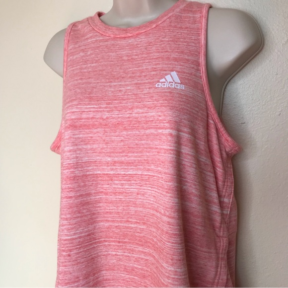NWOT Adidas Sport 2 Street Summer Tank French Terry Heather Prism Pink Large - Picture 3 of 12